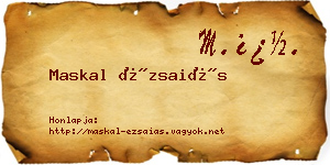 Maskal Ézsaiás névjegykártya